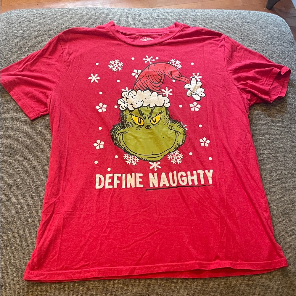 Red Grinch Define Naughty T-Shirt